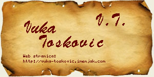 Vuka Tošković vizit kartica